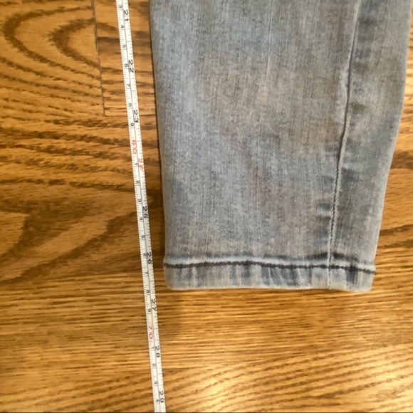 Zara denim vintage wash grey charcoal high rise straight leg ankle jeans - Picture 10 of 13